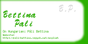 bettina pali business card